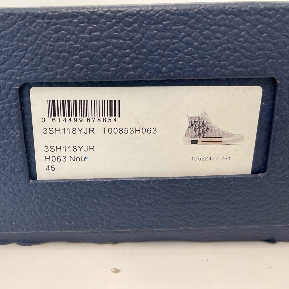 DIOR HOMME:B23 HIGH-TOP in White and Black size 45 - Picture 13 of 14